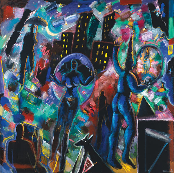 夜间魔术（蓝色杰斯），1988，由Carlos Almaraz