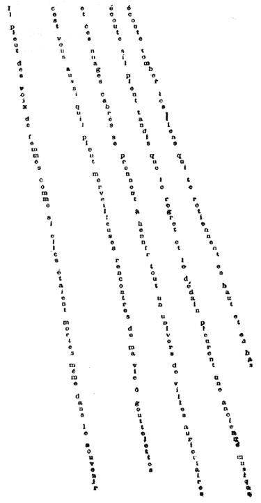 concrete poetry examples. figuratum (figured poems).